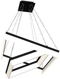 Milagro NERO ML082 lampa wisząca czarna dwie kwadratowe
