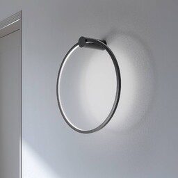 Milagro Lighting Kinkiet LED Saturno, czarny, Ø 50