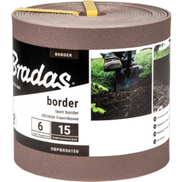 Obrzeże trawnikowe BORDER proste 6m/15cm brązowe Bradas OBPBR06150