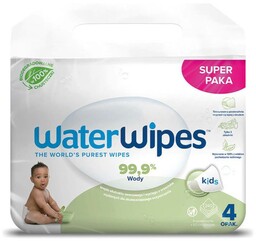 WATERWIPES Soapberry chusteczki nawilżane dla dzieci 4x60szt.