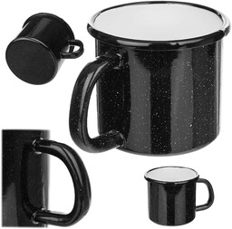 Kubek emaliowany Scerni 800 ml czarny