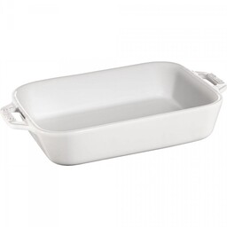 Staub Prostokątny Półmisek Ceramiczny 1.1l Biały Cooking