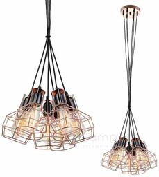 LAMPA wisząca PERIFO MDM-2272/6 BK+COP Italux industrialna OPRAWA