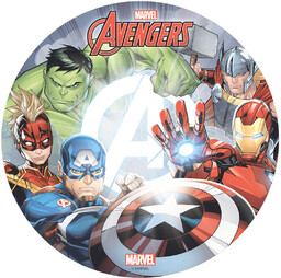 Dekoracyjny opłatek tortowy Avengers - 20 cm -
