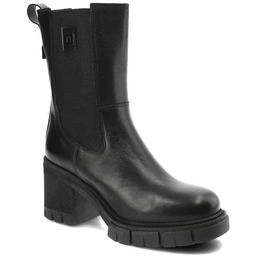 Nessi Czarne Botki Damskie Eleganckie Buty Na Obcasie