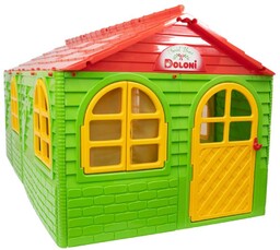 domek dla dzieci Doloni 129x256 cm czerwono-zielony