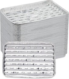 Relaxdays Taca do grillowania aluminiowa, zestaw 100 sztuk,