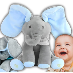 Interaktywny Słonik Akuku Słoń Maskotka Mówi Gra Niebieski