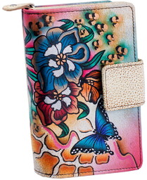 KOCHMANSKI skórzany portfel damski ręcznie malowany 4280