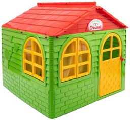 domek dla dzieci Doloni 129x129 cm czerwono-zielony