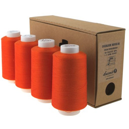 Zestaw 4 nici owerlokowych Łucznik pomarańczowe 0023