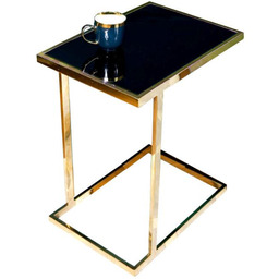 STOLIK KAWOWY stolik pomocniczy, boczny, złota podstawa, nowoczesny