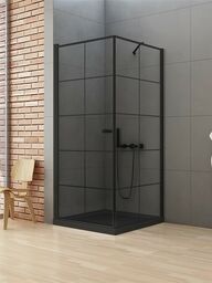 Kabina prysznicowa 90x90 lewa D-0285A/D-0120B New Soleo Black