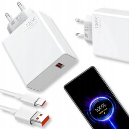 ŁADOWARKA SIECIOWA 120W DEDYKOWANA XIAOMI REALME SZYBKIE ŁADOWANIE