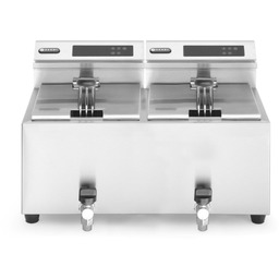 Frytownica dwukomorowa 2x8 L z kranem i panelem