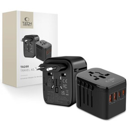TECH-PROTECT Adapter podróżny TA200 (EU/UK/US/AU) Czarny