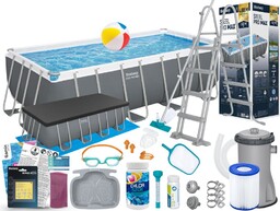 Basen Bestway 488x244x122 Ogrodowy Stelażowy 56670 19w1