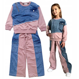 Dres Dla Dziewczynki Dresowy Komplet Dziewczęcy Bluza Spodnie
