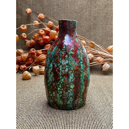 Pakamera Wazon ceramiczny butla turkusowo rubinowa