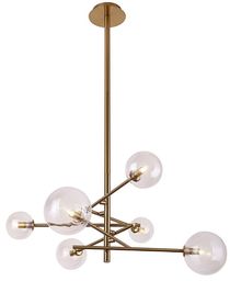 Maxlight Lollipop P0294 lampa wisząca metal mosiądz szklane