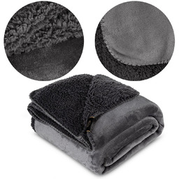 Koc 150 x 200 Mikrofibra Dwustronny Tedy Stal