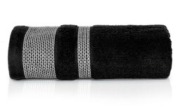 Detexpol Ręcznik 70x140 Carlo czarny frotte bawełniany 550g/m2