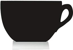 Securit Silhouette kubek tablica kredowa tablica, czarna, 0