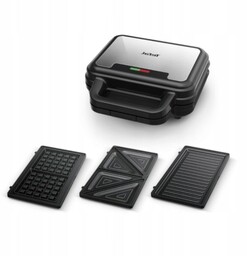 Wielofunkcyjny Opiekacz Gofrownica Panini 3W1 Kompaktowy Praktyczny Tefal
