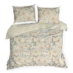Eurofirany Pościel bawełniana 220x200 Sonia 32 beżowa
