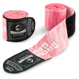 Ground Game Bandaże Bokserskie Owijki Prime Pink 4m