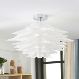 Lampa sufitowa Lindby Rimon, biała, tworzywo sztuczne, Ø