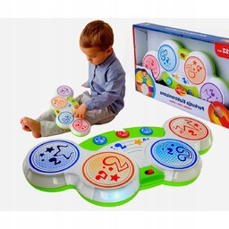 PERKUSJA ELEKTRONICZNA DLA DZIECI BĘBENEK ŚWIECI