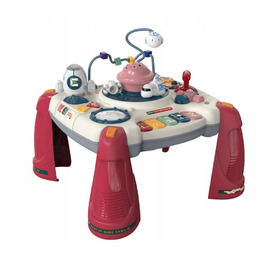 Edukacyjny Interaktywny Stolik Projektor Pianinko Zębatki Klocki Różowy