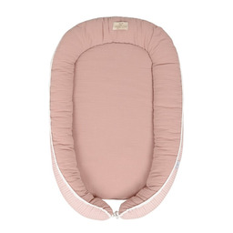 Babymatex Gniazdko niemowlęce Prestige Muslin 55x80 ciemny różowy