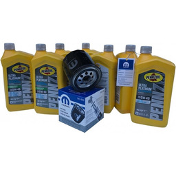 Olej Pennzoil 0W40 oraz oryginalny filtr MOPAR Dodge