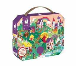Janod, puzzle, obserwacyjne w walizce Baśnie, 24 el.