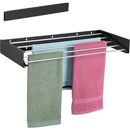 Relaxdays Suszarka na pranie, montaż na ścianie, składana,