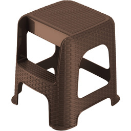 Taboret ze schodkiem, 2 stopnie, brązowy, 160 kg