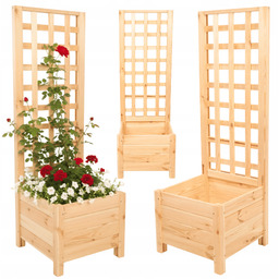 Drewniana pergola ogrodowa doniczka skrzynka na kwiaty 116x40x40