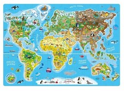 Popularne puzzle Mapa świata, 160 elementów