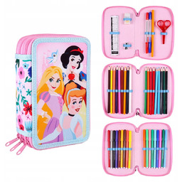 Piórnik Trzykomorowy Z Wyposażeniem Księżniczki