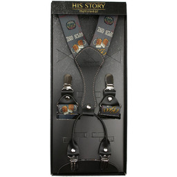 Męskie Szelki Szerokie, Skóra Naturalna - HIS STORY