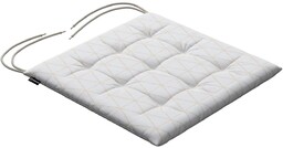 Poduszka na krzesło Karol, beżowe trójkąty na kremowo-białym