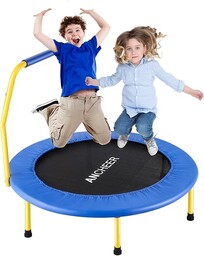 Składana trampolina odbijająca z regulowanym uchwytem, fitness, trening