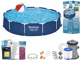 Basen Bestway 366x76 Ogrodowy Stelażowy 56681 11w1