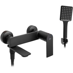 Czarna bateria wannowa Storm Black Rea