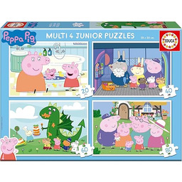 Educa - Świnka Peppa Zestaw 4 progresywnych puzzli