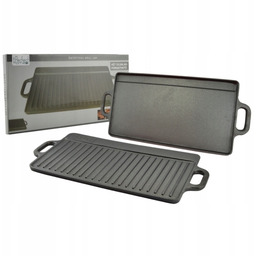 Płyta Grillowa Żeliwna Patelnia Dwustronna 51X24