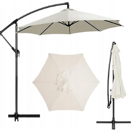 Parasol zapasowy 3m do ogrodu, wodoodporny z osłoną