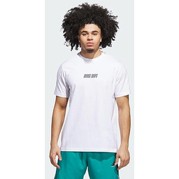 adidas Mężczyźni adidas Hoops Graphic Tee, White/Black, XL